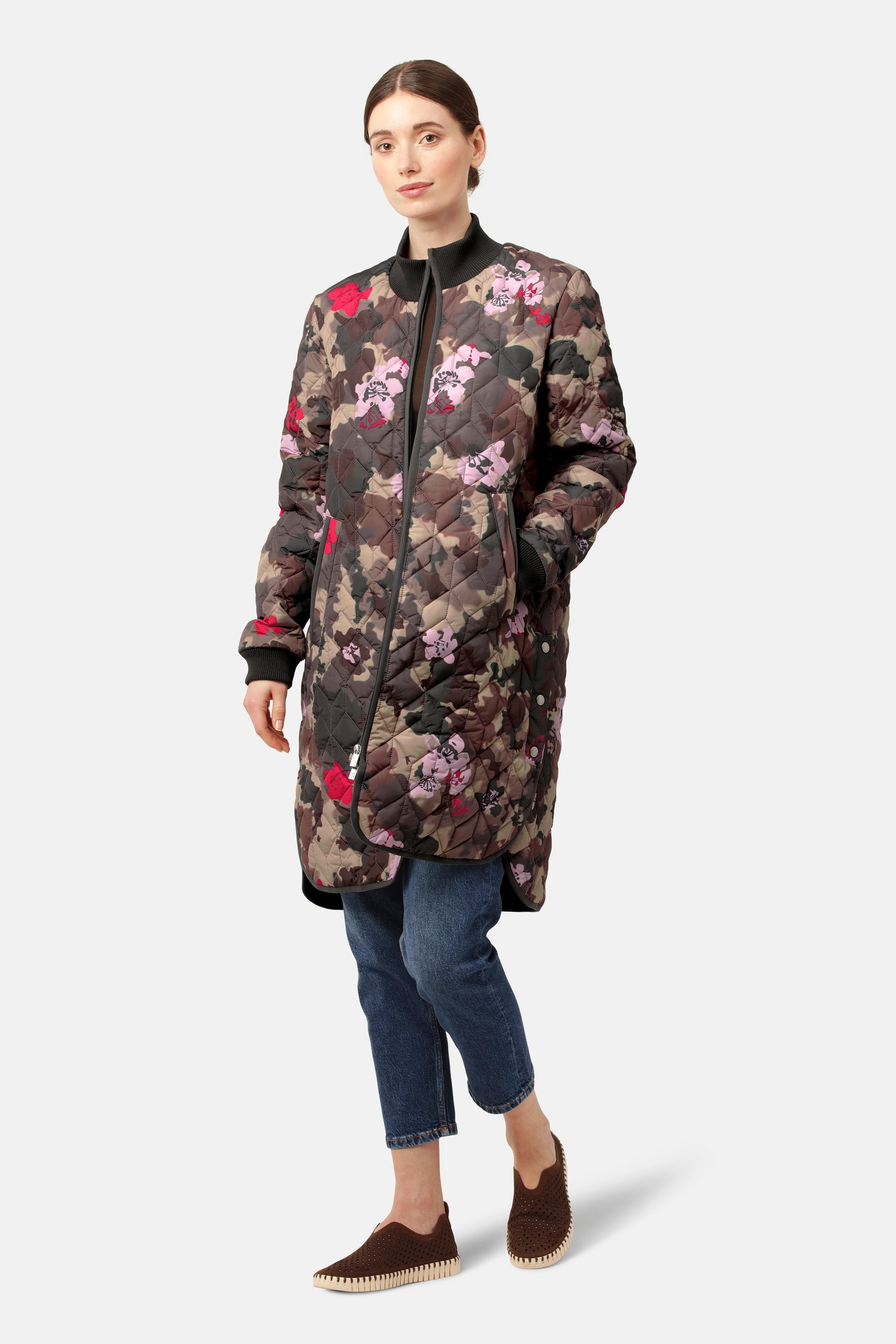 Ilse Jacobsen Hornbæk Outerwear Quilt Coat Coat 799 Floral Camo